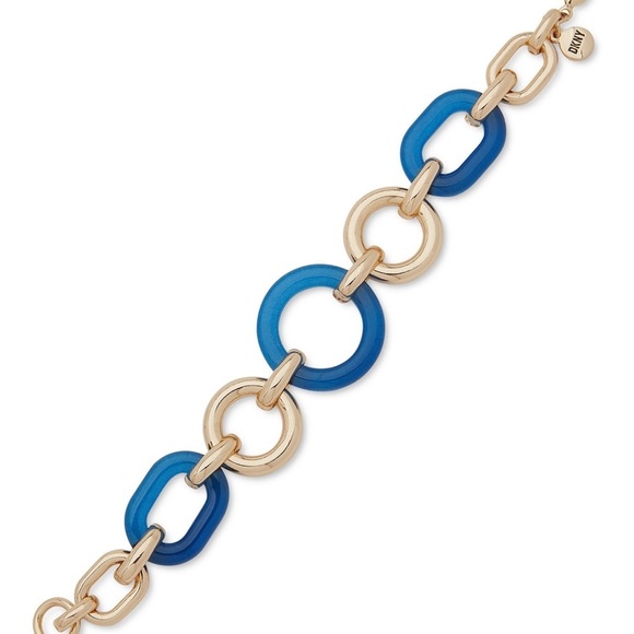 DKNY Large Link Chain Flex Bracelet Two-Tone New With Tag - Picture 4 of 4